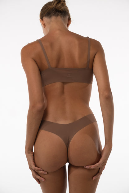 BRALETTE AND BRIEF SET MILK CURRY