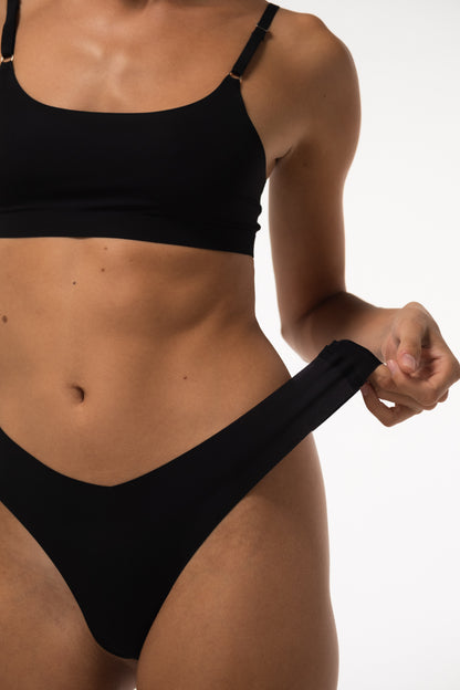 BRALETTE AND BRIEF SET BLACK