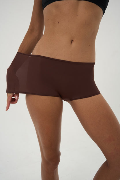 SEAMLESS SHORTS BROWN