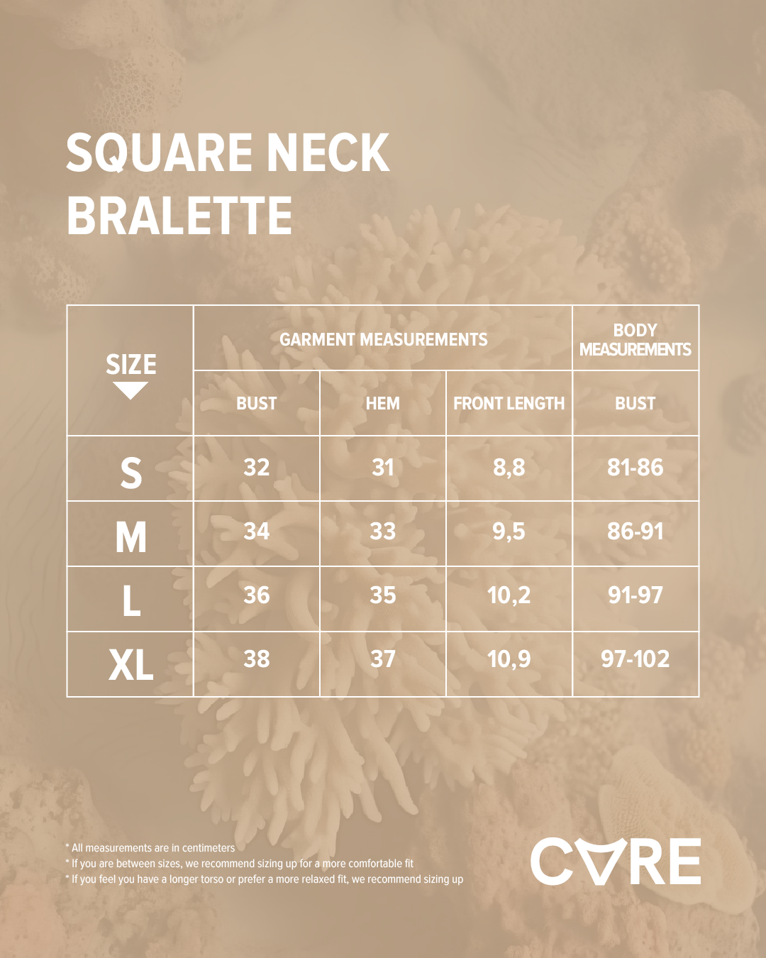 SQUARE NECK BRALETTE ADJUSTABLE STRAPS BROWN